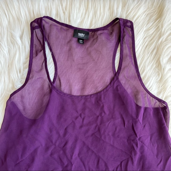 Plum color sheer top - Picture 3 of 7